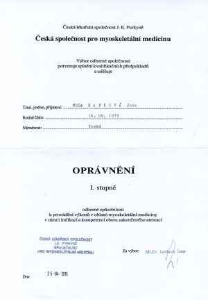 MYOSKELETÁLNÍ  MEDICÍNA